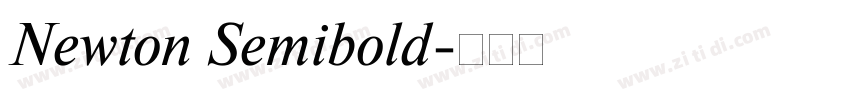 Newton Semibold字体转换